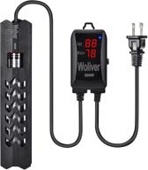 woliver submersible aquarium heater - 200w, 300w, 500w, 800w fast heating with external temperature controller - ideal for 26-211 gallon freshwater and saltwater tanks логотип