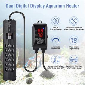 img 3 attached to Woliver Submersible Aquarium Heater - 200W, 300W, 500W, 800W Fast Heating with External Temperature Controller - Ideal for 26-211 Gallon Freshwater and Saltwater Tanks