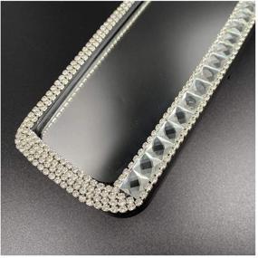 img 3 attached to 💎 Bling Diamond Clip-On Rear View Mirror: Stylish Car Interior Decor for Women