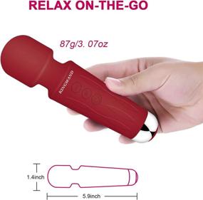 img 2 attached to 🔌 KINGWAND Mini Massager: Quiet & Waterproof - 8 Speeds & 20 Patterns - USB Rechargeable - Back & Neck Relief for Women & Men