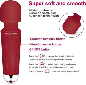 img 3 attached to 🔌 KINGWAND Mini Massager: Quiet & Waterproof - 8 Speeds & 20 Patterns - USB Rechargeable - Back & Neck Relief for Women & Men