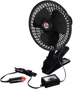 img 4 attached to 🌬️ Zento Deals 12V Portable Oscillating Fan: Universal Clip-On Vehicle Mount for Optimal Cooling