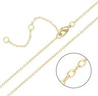 wholesale 1.5mm gold plated solid brass o chains with extension chains: for jewelry making - bulk 12 pcs (16-18 inch) logo