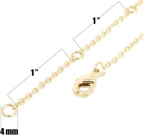 img 1 attached to Wholesale 1.5MM Gold Plated Solid Brass O Chains with Extension Chains: For Jewelry Making - Bulk 12 PCS (16-18 inch)