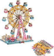 🎡 ferris wheel wooden jigsaw puzzle for adults logo