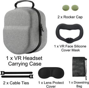 img 3 attached to 🎮 Retear Carrying Case for Oculus Quest 2: All-in-One 8 in 1 VR Accessories Set - Gaming Storage Portable Hard Protective Bag for Travel