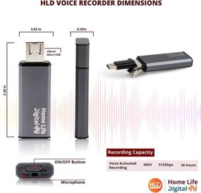 img 1 attached to 🎙️ 8GB Mini Voice Recorder for Lectures and Meetings - 36 Hours Recording Capacity - Digital USB Voice Recorder with 13-Hour Battery Life - Rechargeable and Long-Lasting Audio Recording Device by HomeLifeDigital