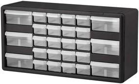 img 4 attached to Plastic Parts Storage Hardware and Craft Cabinet, Akro-Mils 10126 with 26 Drawers, Black (20-Inch W x 6-Inch D x 10-Inch H)