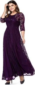 img 3 attached to 👗 ESPRLIA Women's Floral Sleeve Wedding Dresses: Optimal Women's Clothing for Special Occasions