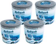 🚗 revitalize your ride with refresh your car! 84101 new car and cool breeze scented gel can - 5 oz - 4 pack: long-lasting freshness for your vehicle! logo