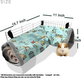 img 3 attached to 🐹 Enhance Your Ferret Cage with Green Ferret Cage Accessories: Tunnel Tube, Corner Hide, Fleece Hideaway Bed, Hammock Bed - Perfect for Guinea Pigs!