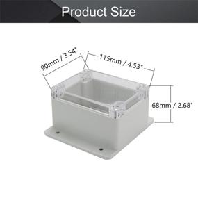 img 3 attached to Fielect Junction Box ABS Plastic Dustproof Waterproof IP67 Universal Electrical Project Enclosure With Transparent Clear Cover And Fixed Ear 4 Electrical