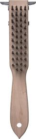 img 1 attached to 🔧 Professional Grade Carlisle 4577900 Heavy Duty Wood Handle Scratch Brush with Scraper - Carbon Steel Bristles, 11" x 2.5