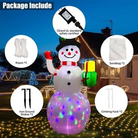 img 3 attached to Outdoor Christmas Decorations Inflatable Snowman