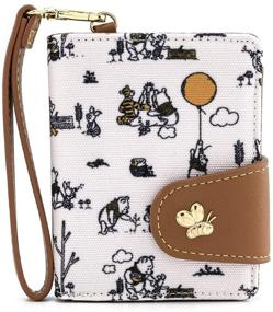 img 4 attached to Canvas Line Drawing Wristlet Wallet featuring Disney's Winnie the Pooh by Loungefly