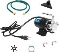 💧 black water transfer pump 115v 1/10 hp 330 gph with 3/4 inch ports, suction hose, spare impeller - electric utility pump logo