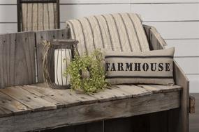 img 1 attached to VHC Brands Farmhouse Pillows Throws Sawyer Bedding