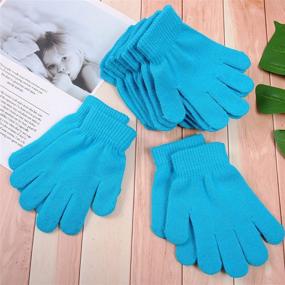 img 1 attached to Stretchy Children's Winter Gloves by Cooraby - Essential Accessories for Cold Weather