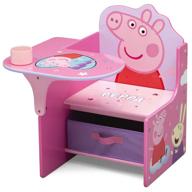 🪑 versatile delta children chair desk with storage bin - perfect for arts & crafts, snack time, homeschooling, homework & more, peppa pig logo