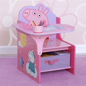 img 3 attached to 🪑 Versatile Delta Children Chair Desk with Storage Bin - Perfect for Arts & Crafts, Snack Time, Homeschooling, Homework & More, Peppa Pig