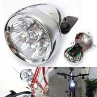 7-led vintage retro bicycle front light lamp for fixie bikes with bracket logo