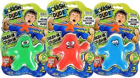 img 3 attached to 👾 Stretchy Toy Monster Dude Squish and Pull Toys (3 Pack Bulk) by JA-RU: Fun Stress Relievers for Kids and Adults! Perfect Party Favors - Stretch Toys for Boys and Girls Item #3410-3p