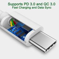 🔌 ihao usb type c кабель-зарядное устройство с type c - высокая скорость синхронизации, 20v 5a 100w - совместим с samsung galaxy note 10 логотип