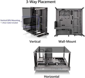 img 1 attached to Корпус компьютера Thermaltake Core P3 ATX из закаленного стекла для игровой системы: открытая рама, крепление на стену, в комплекте кабель для подключения - черная версия.