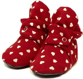 img 1 attached to Premium Organic Cotton Booties: Stylish Slippers and Shoes for Toddler Boys