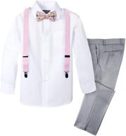 spring notion boys' 4-piece suspender outfit: customizable option for a personalized style логотип