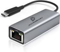 💻 usb c to ethernet adapter - enhanced connectivity for thunderbolt 3 and type c devices - gray logo