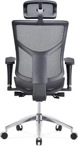 img 2 attached to Dreem II Mesh Series: Black Mesh Ergonomic Office Chair with Chrome Base & Headrest by GM Seating