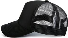 img 1 attached to 🧢 Heartsing Adjustable Mesh Baseball Cap for Men and Women - Stylish Black Driving Hat