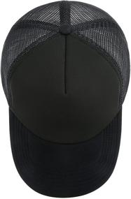 img 3 attached to 🧢 Heartsing Adjustable Mesh Baseball Cap for Men and Women - Stylish Black Driving Hat