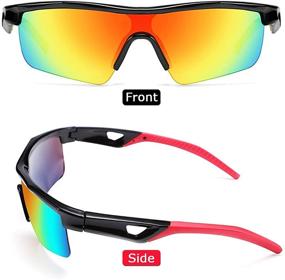 img 3 attached to FEISEDY Kids Teens Polarized Sunglasses: Stylish TR90 Frame for Boys and Girls Cycling - B2454