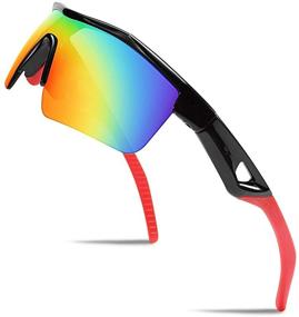 img 4 attached to FEISEDY Kids Teens Polarized Sunglasses: Stylish TR90 Frame for Boys and Girls Cycling - B2454