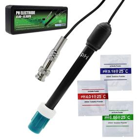 img 4 attached to 🌊 0-14 pH Electrode Probe Replacement Cable Sensor for pH Monitor Controller Tester Meter Kit - Ideal for Aquarium Hydroponics Plant Pool Spa, Saltwater or Seawater pH Measurement