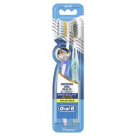 🦷 oral-b pro-health clinical pro-flex toothbrush: flexing sides, 40m medium, original version, 2 count – quality dental care logo