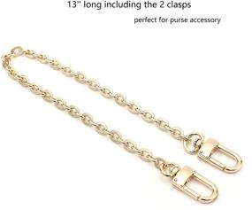 img 3 attached to 👛 Gold 13'' Mini Copper Purse Chains: Elegant Shoulder Crossbody Strap Bag Accessories with Decorative Charm