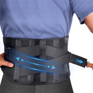 🏋️ jjgelos adjustable back brace lumbar support belt for men and women - effective pain relief, breathable waist support, posture corrector for heavy lifting, work, herniated disc protector логотип