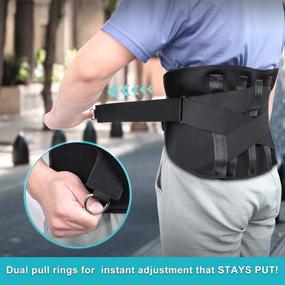 img 3 attached to 🏋️ JJGELOS Adjustable Back Brace Lumbar Support Belt for Men and Women - Effective Pain Relief, Breathable Waist Support, Posture Corrector for Heavy Lifting, Work, Herniated Disc Protector