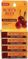 🍒 burt's bees wild cherry moisturizing lip balm 0.15 oz - 4 pack logo