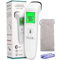 touchless digital forehead thermometer: accurate, instant reading for babies, kids, and adults - non-contact, fever alarm, memory storage logo