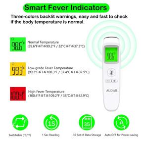 img 1 attached to Touchless Digital Forehead Thermometer: Accurate, Instant Reading for Babies, Kids, and Adults - Non-Contact, Fever Alarm, Memory Storage