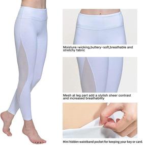 img 1 attached to Lovely LOVESOFT Mesh Leggings: High Waist, Non See-Through & Ankle Length - Perfect Yoga Pants for Workout, Running & Fitness