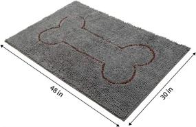 img 3 attached to 🏞️ Durable Chenille Doormat - 48"x30" Size | Absorbent & Machine Washable | Ideal for Indoor & Outdoor Use | Patio, Front/Back Door, Entry, Mud Room