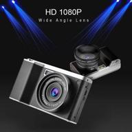 📸 high-resolution vlogging camera with 4.0 inch touch screen, 24mp fhd 1080p, wide angle lens, and flash microphone: perfect for youtube and more! logo
