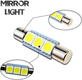 img 1 attached to 🚗 Enhance Your Car's Interior with iBrightstar's Super Bright 29mm LED Bulbs for Sun Visor & Vanity Mirror Lights