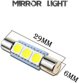 img 2 attached to 🚗 Enhance Your Car's Interior with iBrightstar's Super Bright 29mm LED Bulbs for Sun Visor & Vanity Mirror Lights