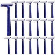 🪒 high-quality 2-blade disposable razors for men and women - deluxe shaver for pubic hair - 30 pieces (blue) logo